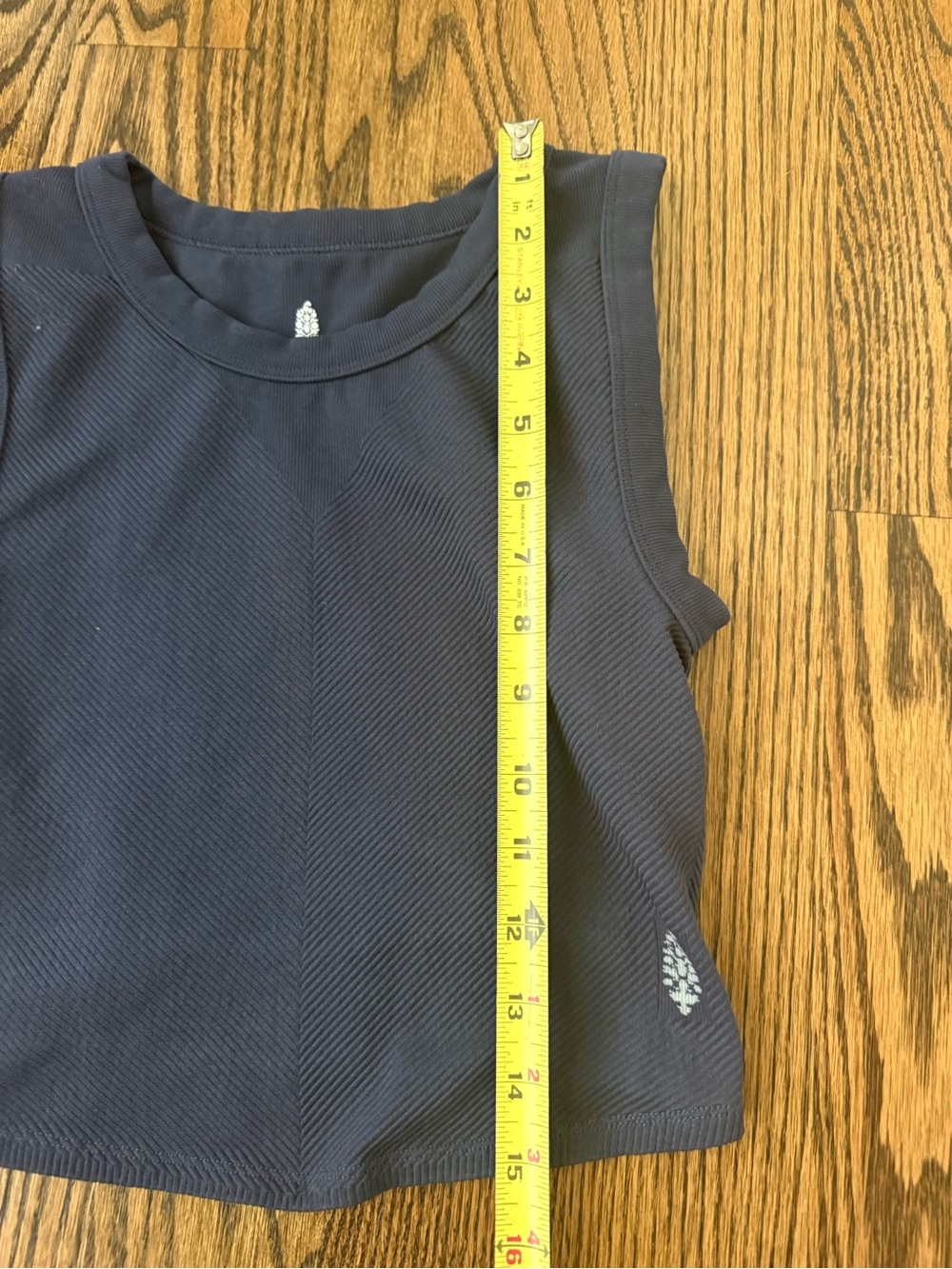 Free people movement free throw navy ribbed tank top XS S - Picture 4 of 9